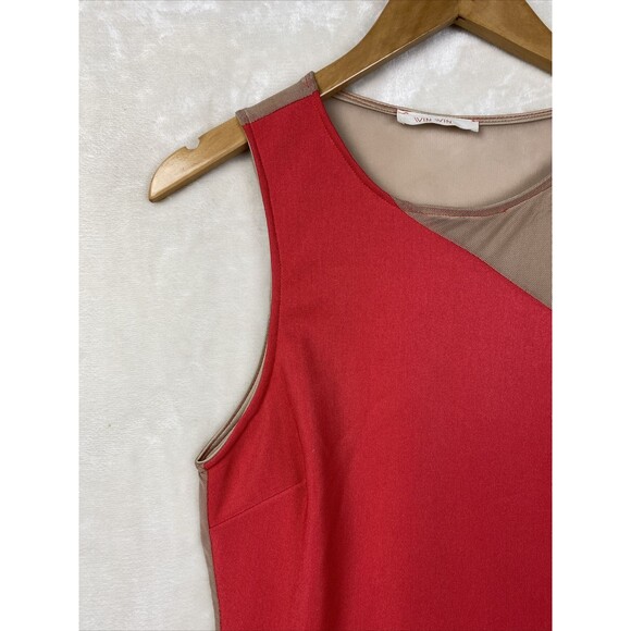 Vintage 70s Winwin Bodycon Dress Womens Small Knit Stretch Asymmetrical Party - Picture 3 of 11